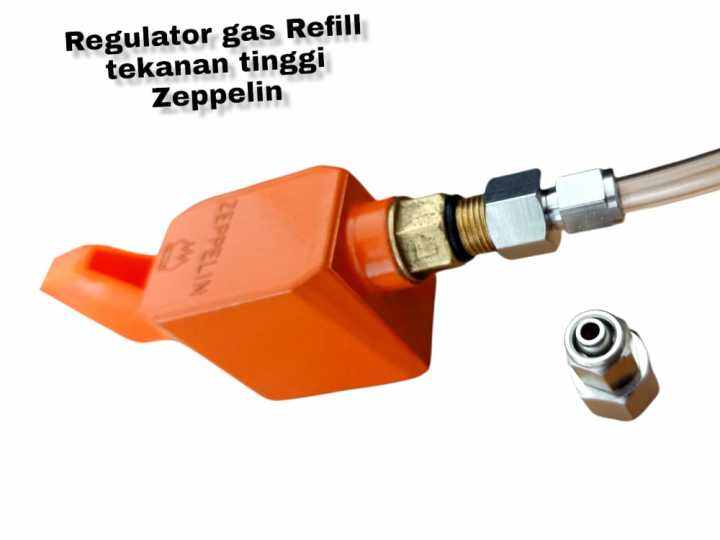 Regulator alat isi ulang gas kaleng / refill zeppelin tekanan tinggi