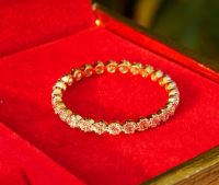 แหวนเพชรรอบนิ้ว ทองคำแท้ 9K เพชรสังเคราะห์นำเข้า น้ำ 100 สวยยิ่งกว่าเพชรแท้!! มีใบรับประกันสินค้า แหวนทองแท้ แหวนเพชรทองแท้ แหวนหมั้น