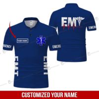 Name Summer Personalized EMT 3D All Over Printed Clothes NC1016 3D Print POLO SHIRT