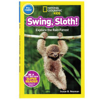 เนชั่นแนลจีโอกราฟฟิกเด็ก Pre-ผู้อ่าน: Swing Sloth Sloth Swing เนชั่นแนลจีโอกราฟฟิกเกรดอ่านหนังสือประถมศึกษาภาษาอังกฤษตรัสรู้สมุดวาดภาพระบายสีสำหรับเด็กสำหรับเด็ก