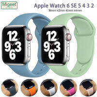 Migeet สายนาฬิกาซิลิโคนสำหรับ Apple สายนาฬิกาข้อมือ8 7 45มม. 41มม. 49มม. 44มม. 40มม. 38มม. 42มม. สายรัดยางนาฬิกานาฬิกาข้อมืออัจฉริยะรุ่น Se 6 5 4สีดำ