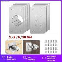 ۩ 2/4/10/20pcs Stainless Steel Hinge Repair Plate For Cabinet Furniture Hinges Mounting Tool Kitchen Cupboard Door Fixing Plate