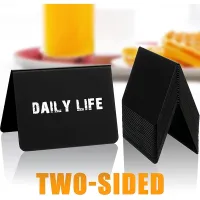 【YD】 20 Pieces Chalkboard Signs A-Shaped Tables Buffet Tags Erasable Blackboards with Chalk Markers