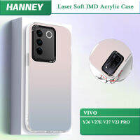 HANNEY สำหรับ VIVO Y36 V27E V27 V23 PRO ที่ป้องกันเลนส์เคสโทรศัพท์เลเซอร์แบบนิ่มอะคริลิก ฝาหลังกันกระแทก MMYT-03