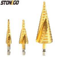 【CW】 STONEGO Grooved Bit 4 12/20/32mm Carbide Titanium Cone with Accessories