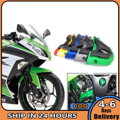 【 AM🙌】สำหรับ Kawasaki NINJA 13-16 250/Z250/300ที่คลุมปกป้องป้องกันหน้าห่วงโซ่เฟืองเครื่องยนต์ทางซ้ายรถจักรยานยนต์