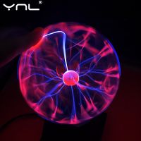 Novelty Night Light Magic Plasma Touch Sensing Glass Ball Lights 220V 3/4/5/6/8 Inch Bedroom Desk Decor Children Night Lamp Gift