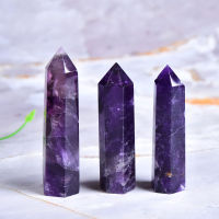 ธรรมชาติ Amethyst Point คริสตัล Healing Energy Stone ควอตซ์ธรรมชาติตกแต่งบ้าน Reiki ขัดงานฝีมือ 50-80 มม.หินแกะสลัก 1PC-Soneye