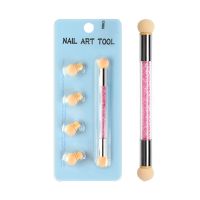 Dyeing Sponge Smudge Pen Painted Nail Art Pen Dotting Tool Brush For Manicure Pencil Gel UV Nail Double Head Nails Accessories Tool