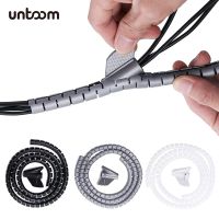 10/16mm Flexible Spiral Cable Organizer Storage Pipe Cord Protector Cable Winder Tube Clip for Computer TV Wire Management Tools