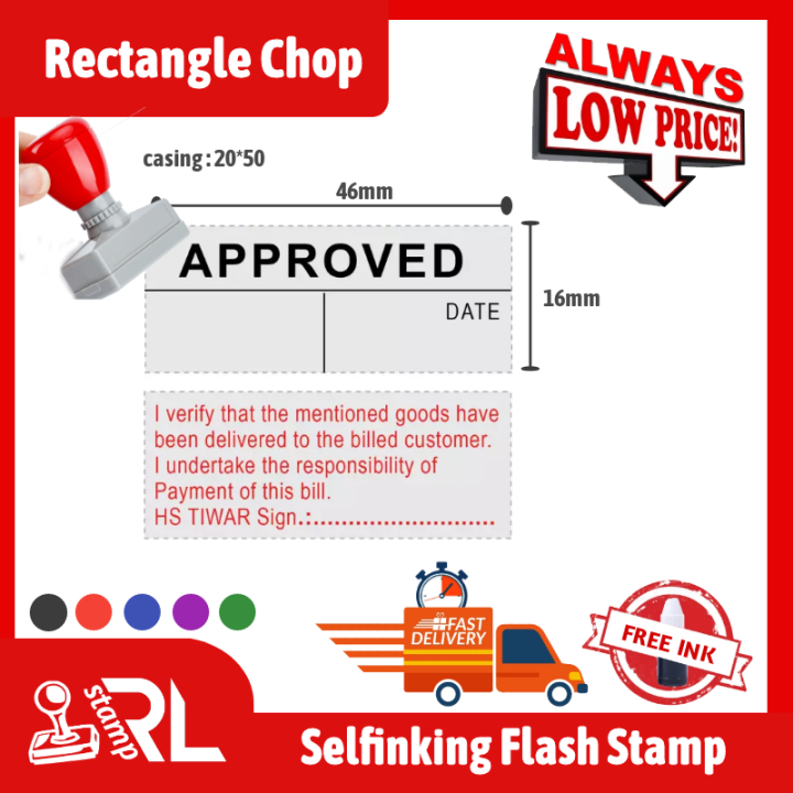 【RLstamp】2050 Rubber Stamp / Pre Ink Rubber Stamp / Self Ink Rubber ...