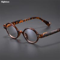 Sighttoo Spring Hinges with Wood-look Presbyopic Glasses Eyewear Plastic Frame Fsahionable Round Male And Lady Reading Glasses