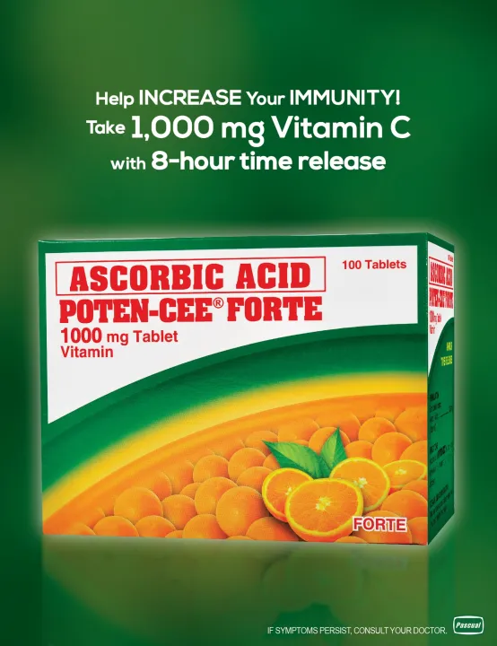 Poten Cee Forte Ascorbic acid 1000 mg 100 Tablets Lazada PH