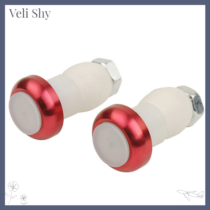 veli-shy-ไฟเลี้ยวจักรยานเพื่อความปลอดภัย2ชิ้นแฮนด์ปลั๊กท้ายไฟ-led-สีแดงหลอดไฟ