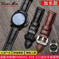 ▶★◀ Suitable for crocodile pattern genuine leather watch strap Suitable for Panerai PAM111 441 438 mens cowhide wrist strap 22 24 26mm