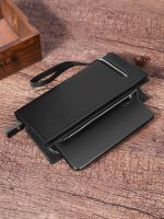 Baellerry Mens Long Purse Men Wallets Double Zipper Men Clutch Wallets Business Large Capacity High Quality Brand Male Purse