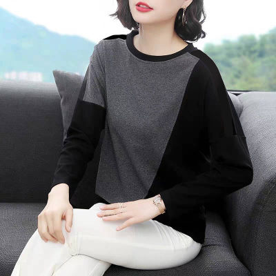 New Spring Winter Long Sleeve T-Shirt Womens Korean Style Loose Oversized Bottoming Shirt Womens t Shirt