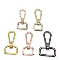 ❦☊ 5Pcs Metal Snap Hook Swivel Collar Carabiners Hooks Snap Ring Bags Strap Buckles Lobster Clasp DIY KeyChain Accessories