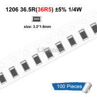 100Pcs 1206ตัวต้านทาน SMD 1% 36R5 36.5R 36.5 Ohm SMD 0.25W 1/4W ตัวต้านทานชิป3.2x1.6mm