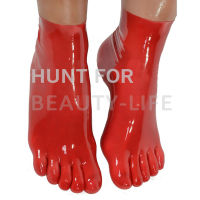 hot Rubber Socks with five Toes natural latex hosen y seamless sox Uni