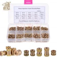 200/500Pcs M2*L-3.5 M2.5*L-3.5 M3*L-4.2(OD) Injection Nut Copper Insert Knurled Nuts Knurling Kit For Electrical Nails  Screws Fasteners