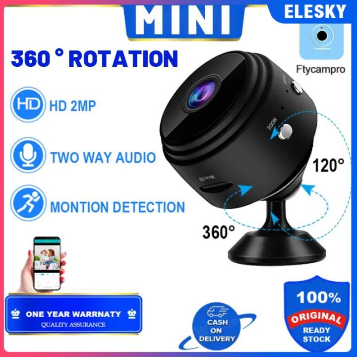 elesky-ชุดกล้องซ่อนไร้สาย-a9กล้องจิ๋วพร้อมกล้องสอดแนม-wifi-ไร้สายระบบ-hd-การมองเห็นได้ในเวลากลางคืน-a9ขนาดเล็ก4k-camera1080p-กล้องรักษาความปลอดภัยสำหรับบ้านไร้สาย