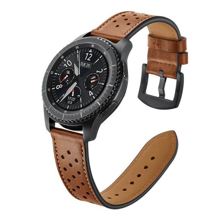 สายนาฬิกา22มม-สำหรับ-samsung-galaxy-watch-46มม-สาย-s3เกียร์-frontier-amazfit-bip-retro-หนังแท้-huawei-gt2-pro-strap-carterfa