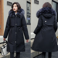 【cw】 Parka Women 2022 Autumn and Winter New Imitation Fur Slim Fit Fur Collar One Coat Three Wear Cotton Clothing Cotton Coat Womens Coat ！