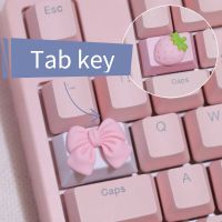 Personality Keycap Three-dimensional Cartoon Creative 1.5U Tab Key White Pink Single Cute Mechanical Keyboard Keycap Gifts