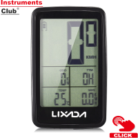 Instruments Lixada USB ชาร์จจักรยานไร้สายขี่จักรยานคอมพิวเตอร์จักรยาน Speedometer วัดระยะทาง