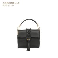 COCCINELLE  LOUISE INTRECCIO MAXI PLETTRO Handbag 150101 NOIR กระเป๋าถือผู้หญิง