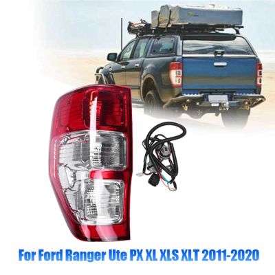 Rear Tail Light Brake Lamp for Ford Ranger Ute PX XL XLS XLT 11-20 Outer Taillight Wire Harness Without Bulb (Right)