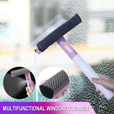 Easy-to-use Household Wiper. Multi-functional Cleaning Brush Bathroom Mirror Wiper Double-sided Window Cleaner Glass Cleaning Brush