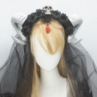 Cosplay horns Cosplay Punli Foto Dark Skull Veil halloween headgear sheep horn