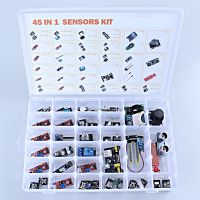 【LZ】☈△  Starter Kit para o Projeto Arduino DIY Sensores Eletrônicos Inteligentes Home Component Kit de Automação 45 em 1 Módulos