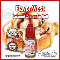 Flavor West Caramel Cinnamon Roll - กลิ่นขนมซินนามอนโรล คาราเมล - กลิ่นผสมอาหาร - ผ่านการรับรองจาก อย. ประเทศไทย บรรจุและขายโดย Flavorfy กลิ่นผสมอาหารอเนกประสงค์ เหมาะสำหรับ ลูกอม, กัมมี่, น้ำผลไม้, เบเกอรี่, ไอศครีม, ของเหลวอื่่นๆ