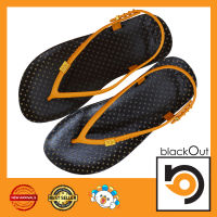 BlackOut Flipper Slingback / พื้นจุดเล็กทองดำ(หูทอง)