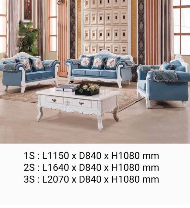 Q 10 Classical Fabric Sofa Set / European Style Fabric Sofa Set