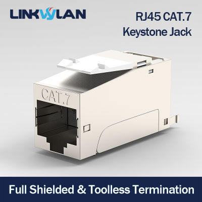 Premium Quality - CAT7 Full Shielded Keystone Jack RJ45 to LSA, Tool-Free Connection, Compatible for Cat6ACat.6 Systems