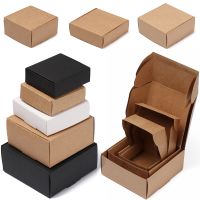 10Pcs Kraft Paper Box Brown Cardboard Handmade Soap Box White Craft Paper Gift Box Packaging Jewelry Box for Home Wedding Party