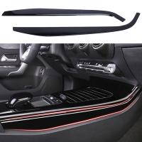 Gloss Black 2Pcs Car Center Console Panel Side Cover Trim for Mercedes-Benz a Class W177 CLA C118 2019 2020