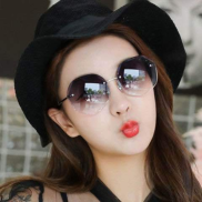 Kính Râm Nữ Chống Tia UV Chuyển Màu Cắt Không Gọng Kính Râm Đa Giác Kính