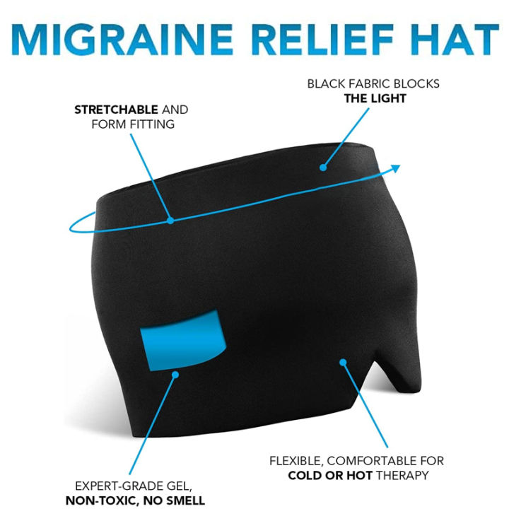 fonix-เจลปวดหัวหวัดไมเกรนหมวก-relief-เครื่องนวดศีรษะเครื่องนวดผ่อนคลายเครื่องนวดศีรษะผ้าปิดตาอุปกรณ์นวดหมวกน้ำแข็ง