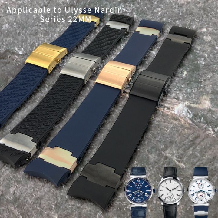 22มม-เหมาะสำหรับ-ulysse-nardin-นาฬิกายางซิลิโคนนักดำน้ำสาย263สีดำสีน้ำตาลสีน้ำเงิน25-12มม-สายกันน้ำนาฬิกาข้อมือฟิตเนส-carterfa