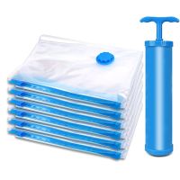 Vacuum Storage Bags Space Saving Clothes Storage Organizer Compression Seal Bag for Wardrobe Storage with Travel Hand Pump