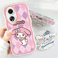 Volans เคสสำหรับ OPPO A58 A77 4G A78 4G,เคสโทรศัพท์หยักนิ่มแฟชั่น Meloy Kuromi Kity Cat Cinnamoroll การ์ตูนเคสโทรศัพท์มือถือป้องกันกล้องคลุมทั้งหมด