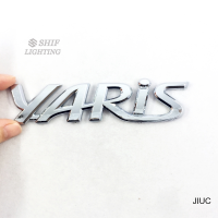 JC | 1 X ABS โครเมี่ยม YARIS ฝาท้ายรถออโต้โลโก้ตรารถยนต์สติกเกอร์รูปลอกเปลี่ยนรถยนต์ TOYOTA YARIS