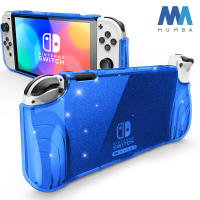 Mumba เคสสำหรับ Nintendo Switch OLED 2021 [Thunderbolt Series] เคสใสกันกระแทกพร้อมด้ามจับ TPU เข้ากันได้กับ Nintendo Switch OLED 7นิ้วคอนโซลและตัวควบคุม Joy-Con