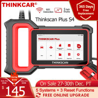 THINKCAR Thinkscan Plus S4 OBD2 Automotive Scanner Professional ABS SRS Oil Reset 5 System Coder Reader OBD Car Diagnostic Tools