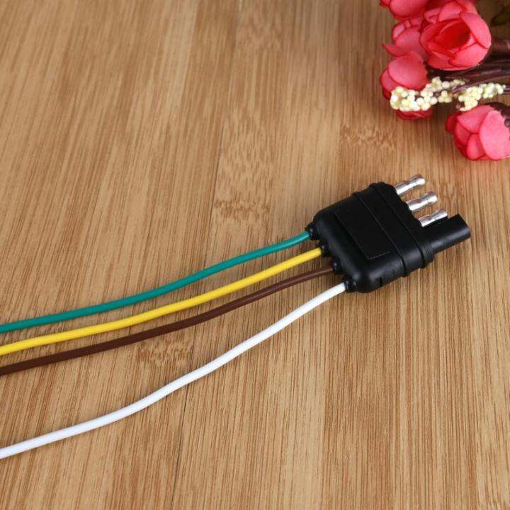 4 Pins Plug Adapter Electrical Converter Truck Trailer Connector US